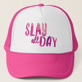 Slay All Day Lastbilschaufför Hatt Truckerkeps