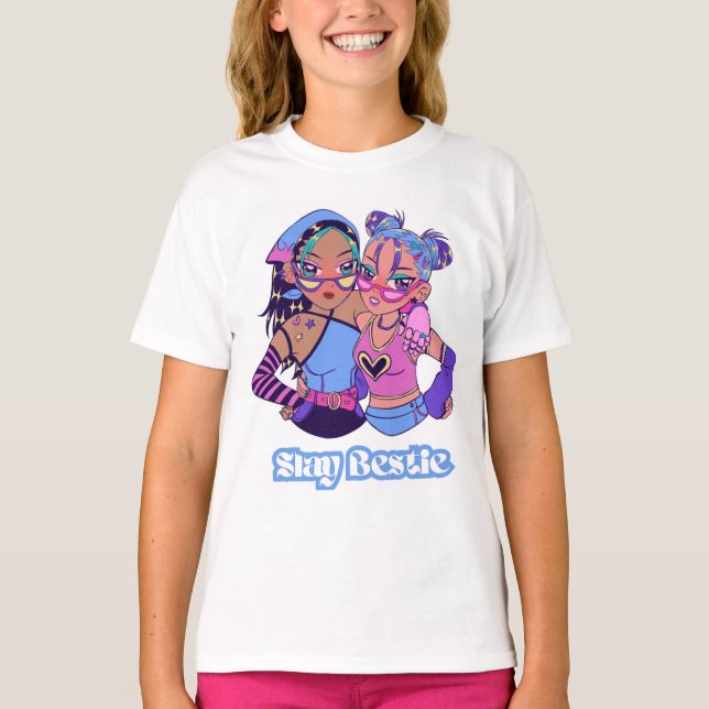 Slay Bestie Aesthetic Resemugg - Cute Best Frien T Shirt (Framsida)
