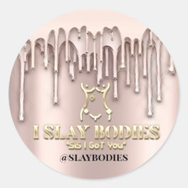 Slay Bodies Logotyp Cosmetic Anpassningsbar Sculpt Runt Klistermärke