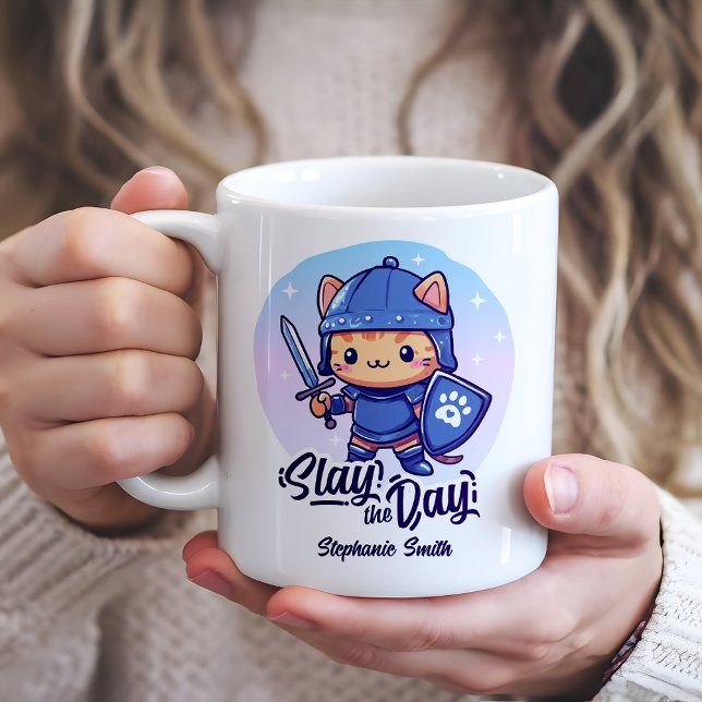Slay Day Kaffemugg (Start your mornings with a sip of courage and cuteness ☕🐾 )