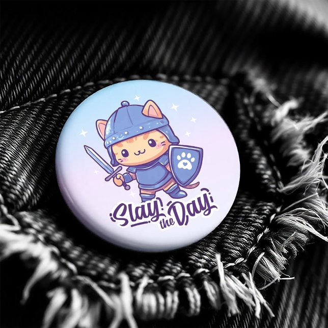 Slay Day Knapp (Suit up with this purr-fectly fierce warrior cat design 🐾🛡️ )