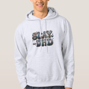 Slay-DHD ADHD Neurodivergent Grafik Tech Spelare Hoodie