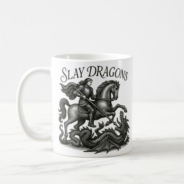 Slay Dragons Kaffemugg (Vänster)