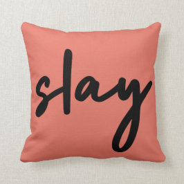Slay | Modern minimal Snyggt av Trendiget  korall  Kudde