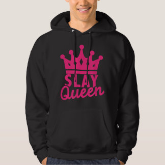 Slay Queen Pink Crown College Sorority Party  Hoodie