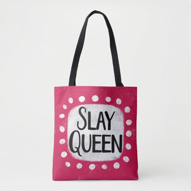 Slay Queen Tote Bag Tygkasse (Framsida)
