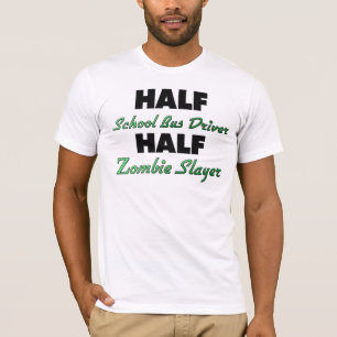 Slayer för Zombie för halv skolbusschaufför hal Tee