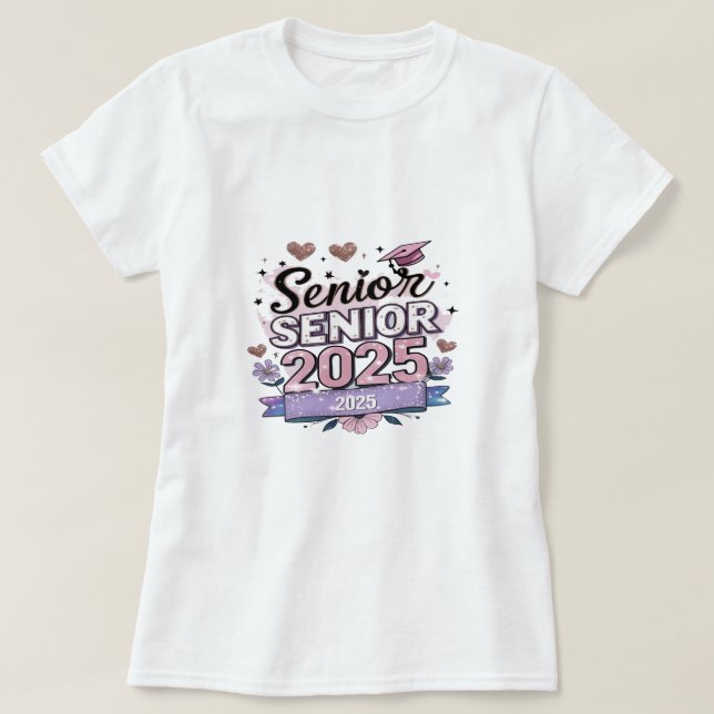 Slayin' Senior 2025 - Cute Studenten Shirt T (Design framsida)