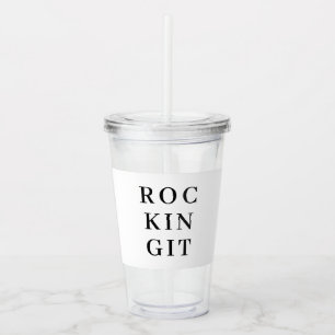 Slaying It Modern Minimalistisk Djärv Slay Design Take Away Mugg