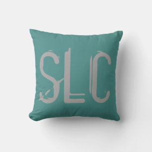 SLC Airport Grunge Typography Kudde