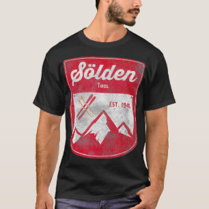 Slden Tirol Austria Winter Apres Ski Sport Retro V T Shirt