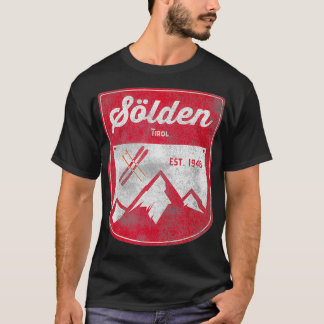 Slden Tirol Austria Winter Apres Ski Sport Retro V T Shirt