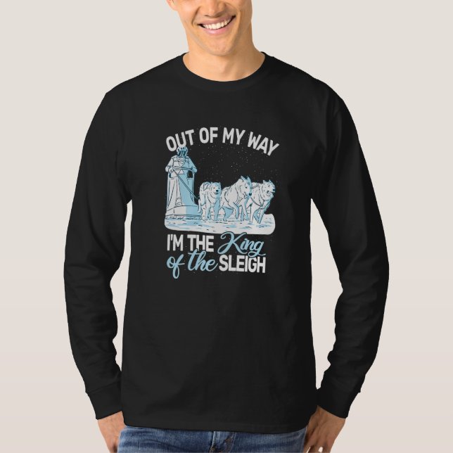 sled dog racing sledding huskies alaska sled dog s t shirt (Framsida)