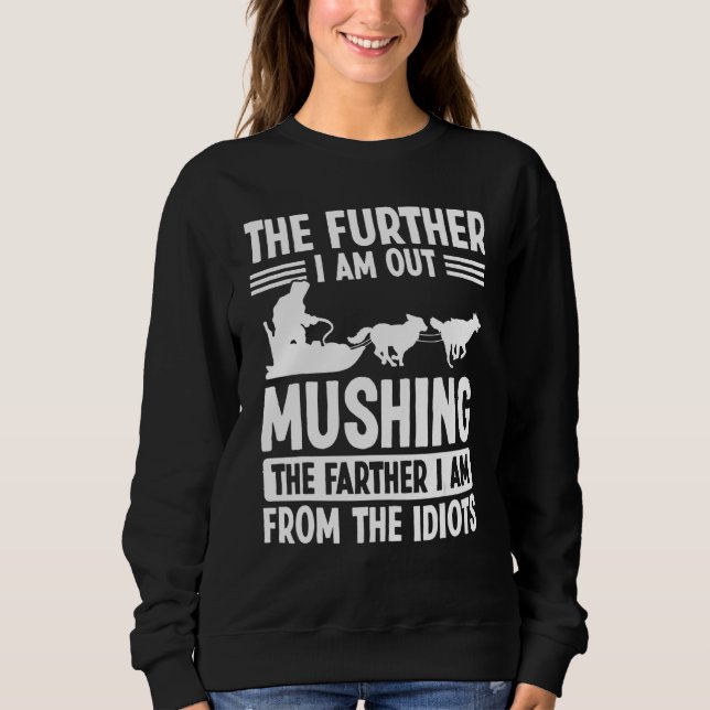 Sled Dog Rider Alaska Mushing Season Husky Sleddin T Shirt (Framsida)