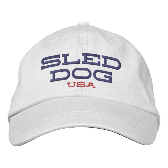 Sled Hund Hat Broderad Keps (Framsida)