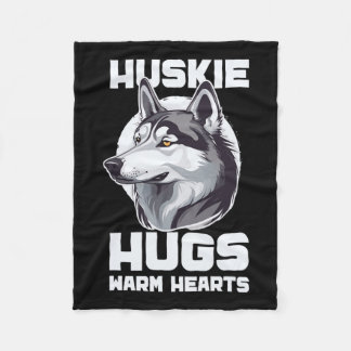 Sled Hund Huskie Alaska Winter Sports Sledding Rol Fleecefilt