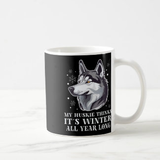 Sled Hund Huskie Alaska Winter Sports Sledding Rol Kaffemugg
