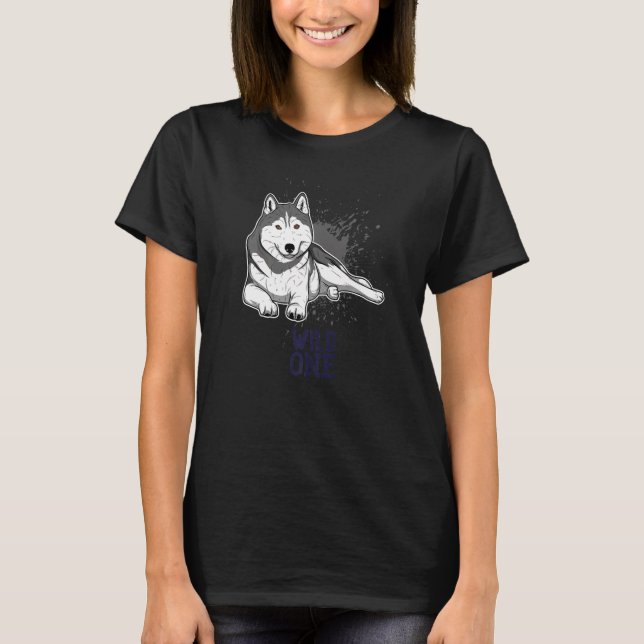 Sled Hund Husky Hund aveln 26 T Shirt (Framsida)