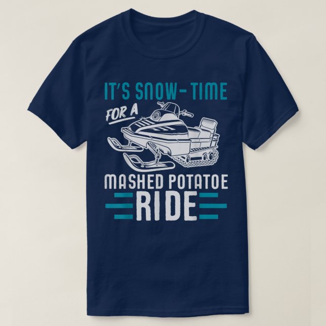 Sled motor Winter Sports Snowmobile Riding T Shirt (Design framsida)