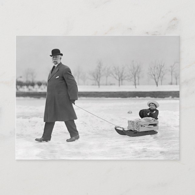 Sled Ride, 1912 Vykort (Framsida)