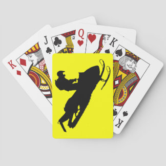 Sled som leker kort spel kort