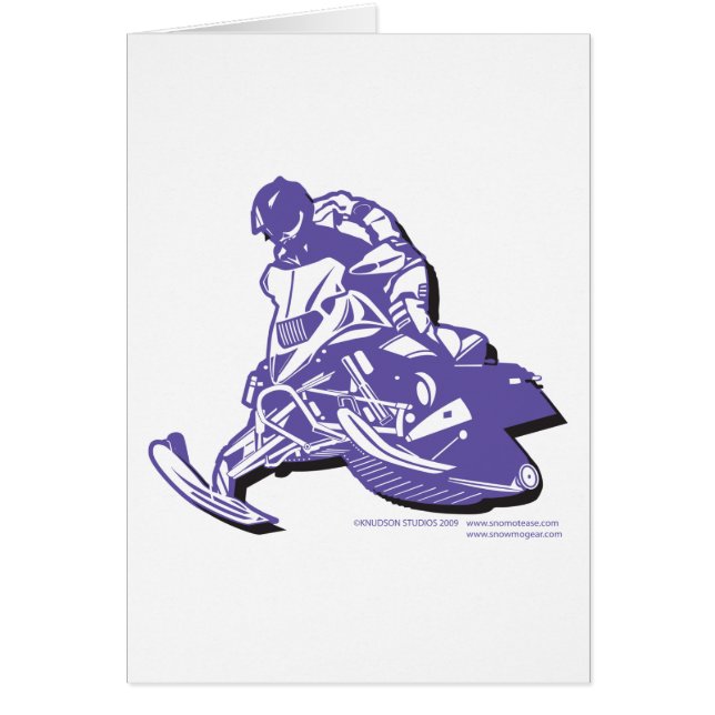 SLEDDER-Purp Hälsningskort (Framsidan)