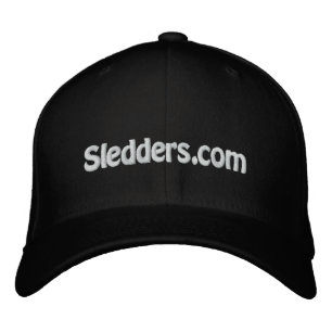 Sledders.com Black FlexFit Hat Broderad Keps