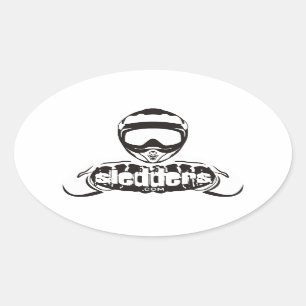 Sledders.com Oval Window Stickers Ovalt Klistermärke