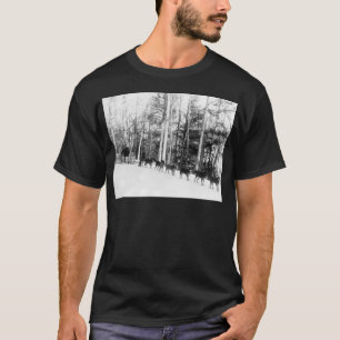 Sledding för Alaska hund Tee Shirt