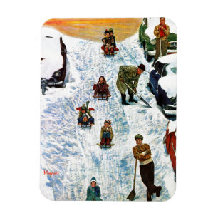 Sledding och gräva ut magnet