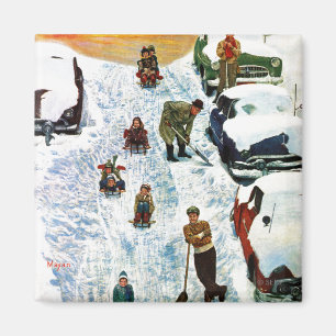 Sledding och gräva ut magnet