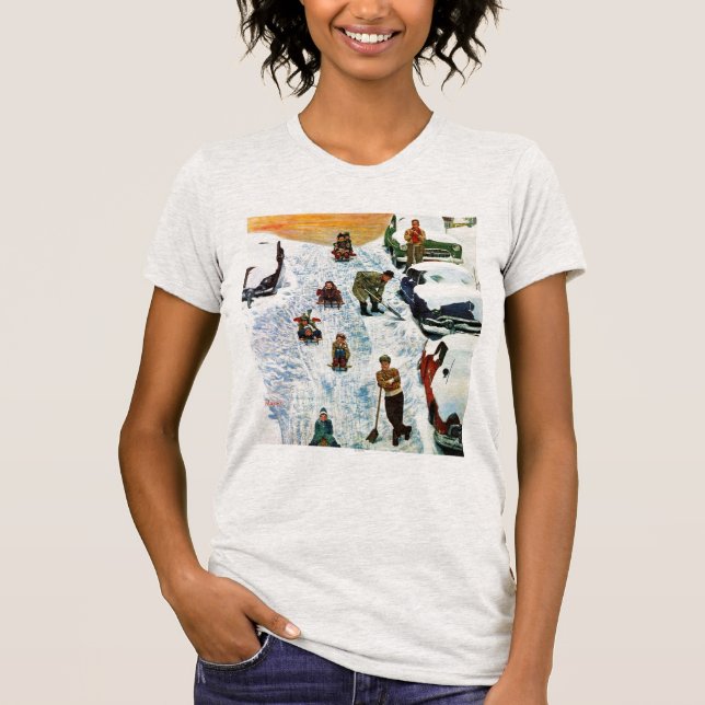 Sledding och gräva ut t-shirt (Framsida)