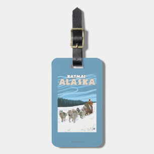 Sledding plats för hund - Katmai, Alaska Bagagebricka