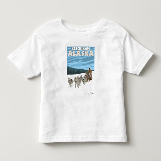 Sledding plats för hund - Ketchikan, Alaska Tee (Framsida)