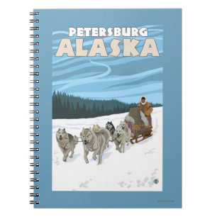 Sledding plats för hund - Petersburg, Alaska Anteckningsbok