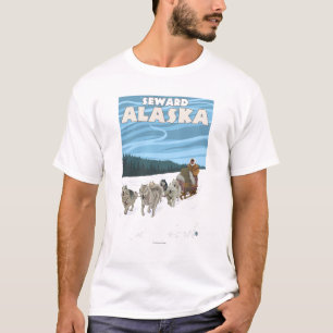 Sledding plats för hund - Seward, Alaska Tee Shirt