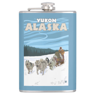 Sledding plats för hund - Yukon, Alaska Fickplunta