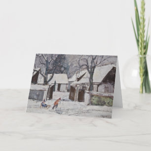 Sledding Stanislav Stanek Helgkort