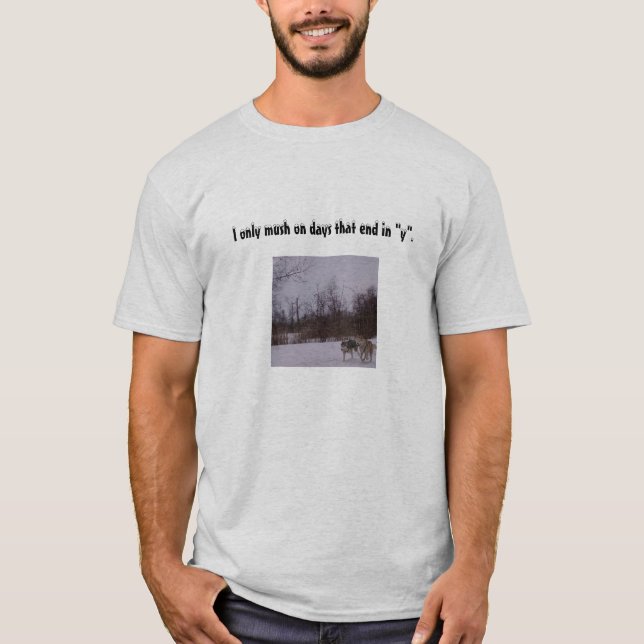 Sledding T-tröja för hund T Shirt (Framsida)