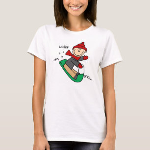 Sledding T-tröja för vinter Tee Shirt
