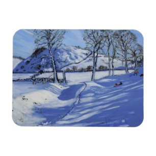 Sledging Derbyshire Peak District 2012 Magnet