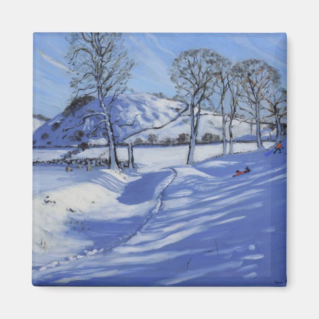 Sledging Derbyshire Peak District 2012 Magnet (Framsidan)