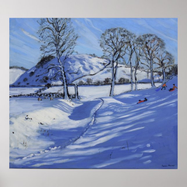 Sledging Derbyshire Peak District 2012 Poster (Framsidan)