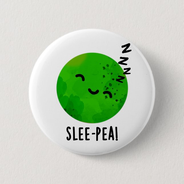 Slee-pea Funny Sleeping Pea Pun Knapp (Framsida)