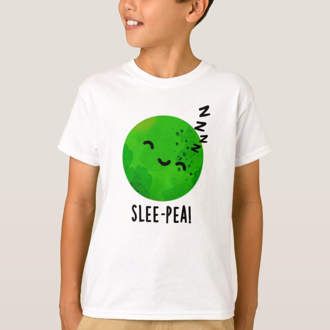 Slee-pea Funny Sleeping Pea Pun T Shirt (Framsida)
