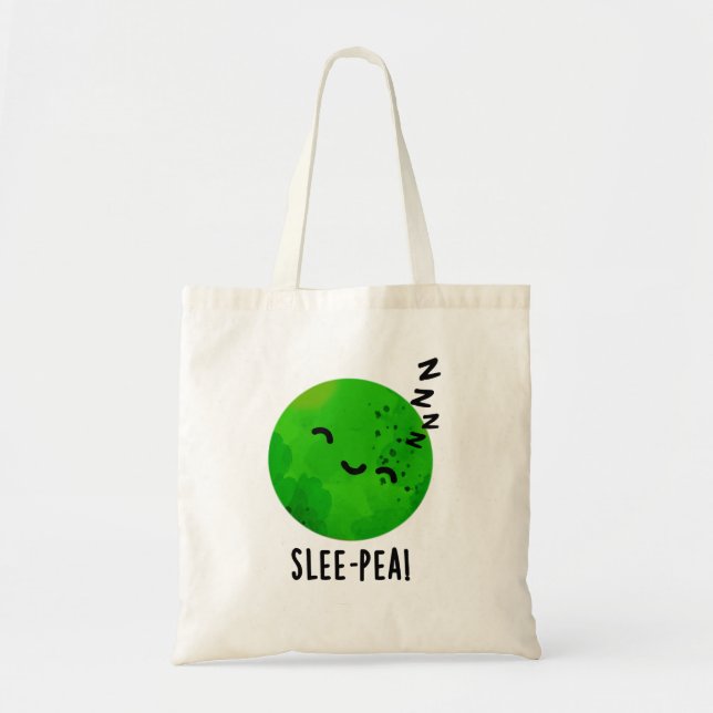 Slee-pea Funny Sleeping Pea Pun Tygkasse (Framsidan)