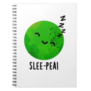 Slee-pea Rolig Sovande Ärt Puns Anteckningsbok