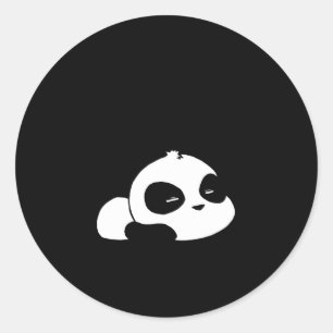 Sleeg Panda Runt Klistermärke