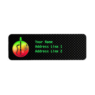 Sleek Acoustic Guitar Returadress Etikett