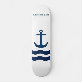 Sleek Anchor Nautical Anpassningsbar Mini Skateboard Bräda 18,5 Cm